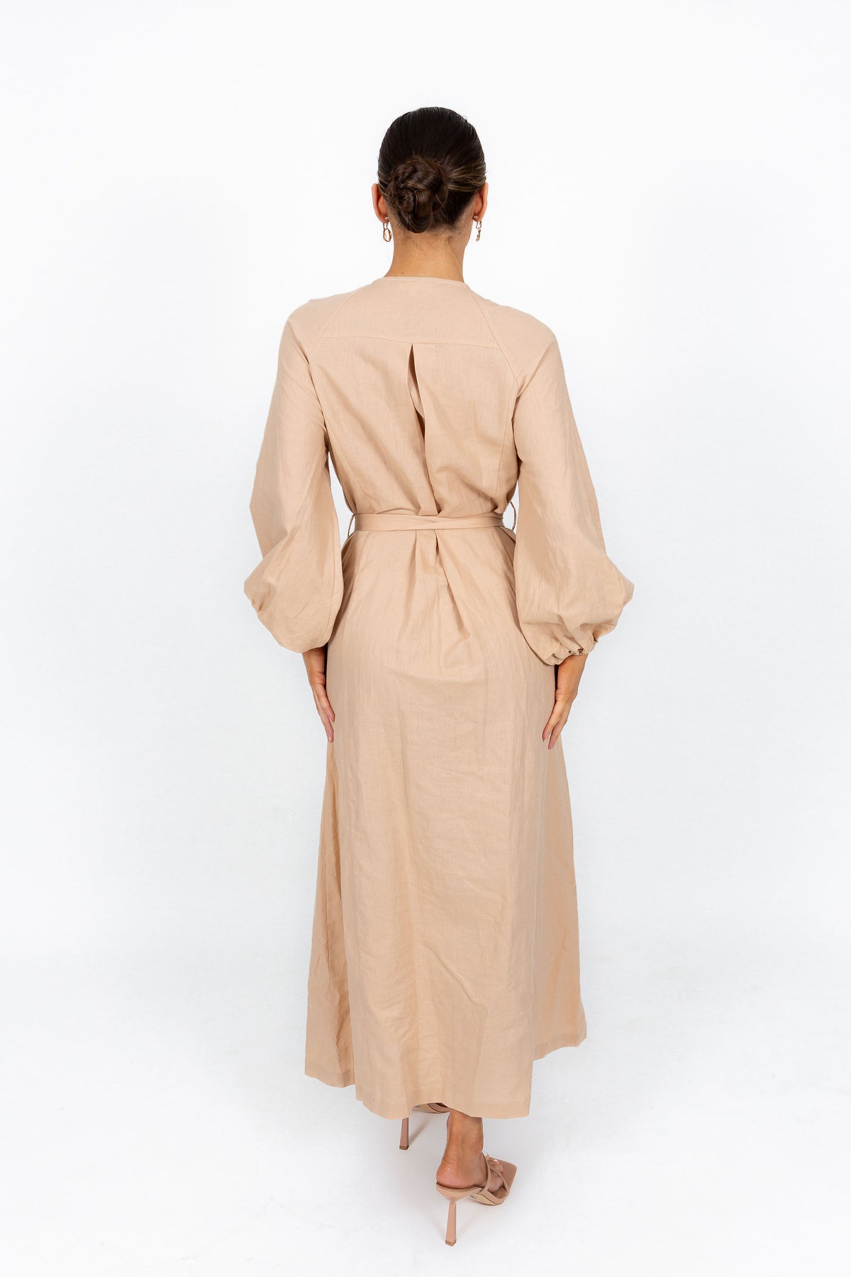 HARPER SHIRT DRESS IN BISQUE