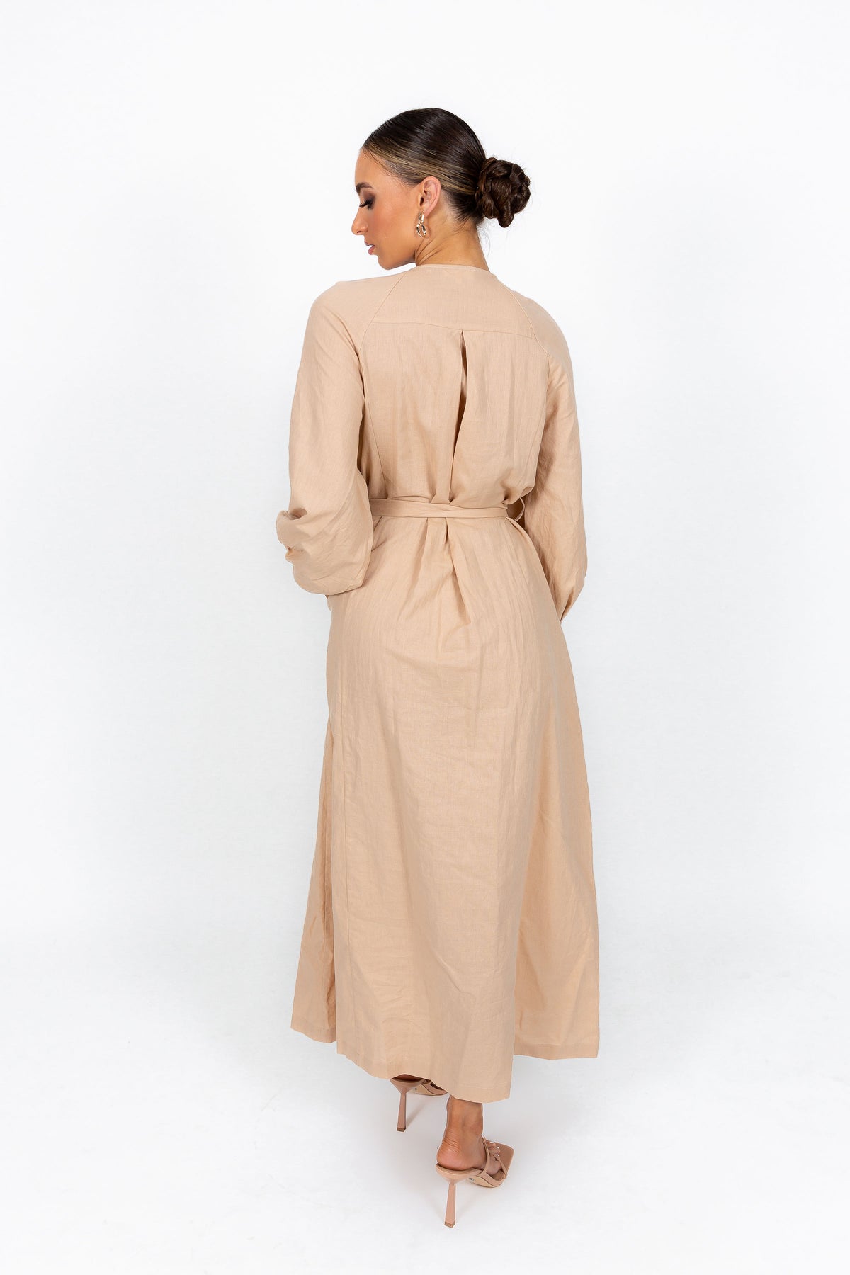 HARPER SHIRT DRESS IN BISQUE